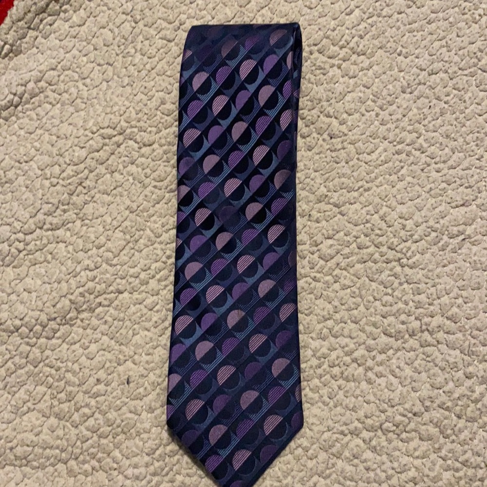 Michael Kors Navy and Purple Tie